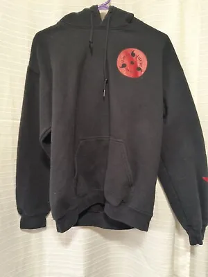 Naruto Shippuden Sasuke Uchiha Sharingan Sweatshirt Hoodie Sz M • $10.95