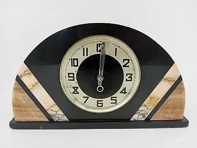 Vintage Unbranded Marble Stone Wind Up Collectable Mantle Clock (No Key) - OF196 • $24.66