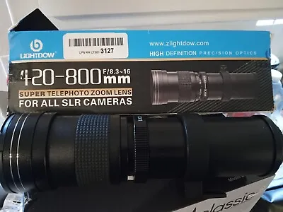 Lightdow 420-800mm F/8.3 Manual Zoom Super Telephoto Lens For All SLR Cameras • $30