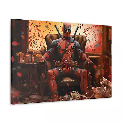 Deadpool Canvas Marvel X Men Superhero Comic Wall Art Decor • £15.99