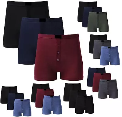 Pack Of 3 Mens Boxer Shorts Trunks Comfort Fit Boxers Mens Cotton Rich Underwear • £5.49