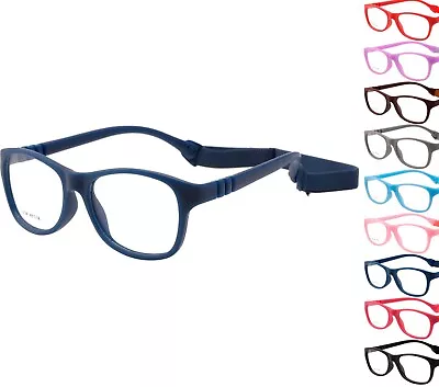 Kids Glasses Frame I UNBREAKABLE Strap Bendable Boys Girls Eyeglasses 48-16-125 • $19.99