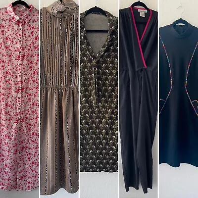 Resell Lot Of Vintage And Modern Women’s Dresses Jumpsuit 80s 90s Various Sizes • $29.99