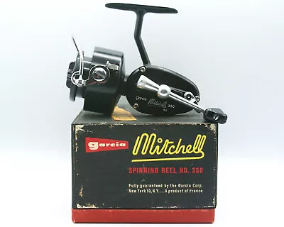 1962 Garcia Mitchell 350 5/1 Spinning Reel Matching Serial Number Box + Manual • $99.99