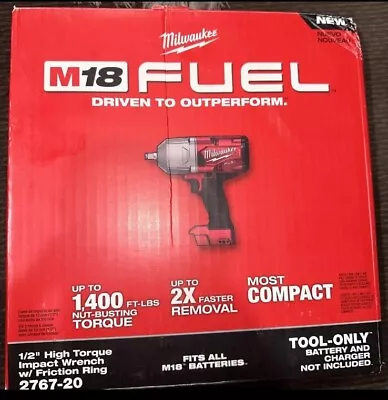 Milwaukee 2767-20 M18 1/2 High Torque Impact Wrench W/ Friction Ring • $237.95