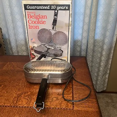 Vintage C. Palmer Thin French Belgian Cookie Iron Model 1110 USA Made Pizzelles • $69.99