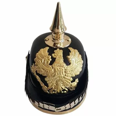 Pickelhaube Helmet Imperial Officer’s Leather Prussian German Helmet • $116.59