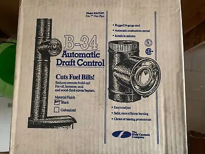 Field Controls Automatic Draft Regulator Black Fits 6  Flue Model: B34TJ06  • $49.99