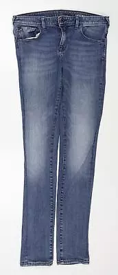 Jack Wills Womens Blue Cotton Skinny Jeans Size 27 In L32 In Regular Zip • £7