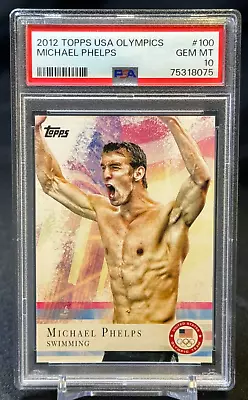 Michael Phelps 2012 Topps USA Olympics Most Decorated Olympian PSA 10 GEM 🥇🥇🥇 • $70