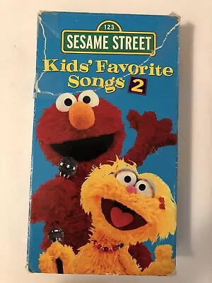 Sesame Street Kids Favorite Songs 2 VHS Elmo Children’s Video Sing Along • $9