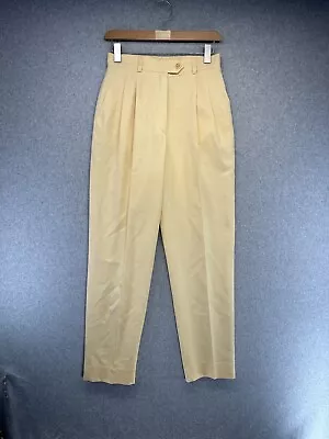 Vintage Escada Margaretha Ley Womens Pants Size 36 Yellow Straight Leg Pockets • $35