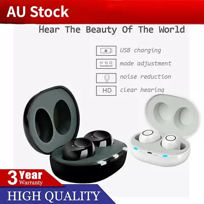 Digital Hearing Aids Mini In Ear Sound Voice Amplifier Low-Noise Rechargeable AU • $50.39