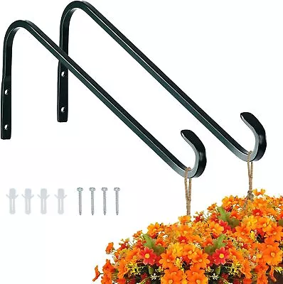 2 Pack Plant Hangers Outdoor For Hanging Plant Bracket Straight Plant Hanger New • $21.99