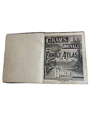 1884 Cram's Unrivaled Family Atlas Of The World. A BIOGRAPHY A. MERVYN DAVIES  • £149.59