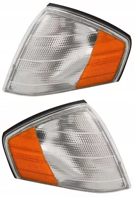 TYC Clear/Amber Corner Lights Parking Lamps PAIR Fits 1990-2002 MB SL-Class R129 • $83.50