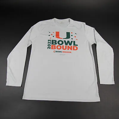 Miami Hurricanes Vapor Long Sleeve Shirt Men's Light Gray Used • $15