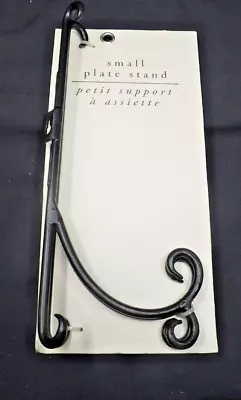 Pier 1 Black Metal Iron Display Stand Easel Plate Holder 10  Wall Mountable • $8.25