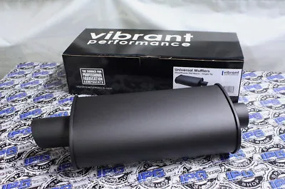 Vibrant Performance Black Stealth Muffler Single 3  Inlet / Outlet  - 1147 • $189.95