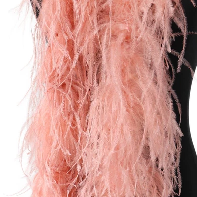 £103.87 • Buy Dyed Natural Ostrich Feather Ribbon 2 Meter 3 Ply Skirt Decoration Shawl Plumes