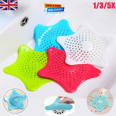 Silicone Drain Protector Strainer For Sink Bath Hole Cover Waste & Hair Catcher • £3.35