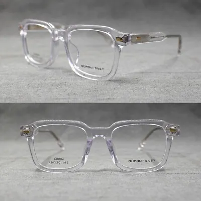 Vintage Acetate Full Rim Square Eyeglass Frames Men Women Rx Hand Made Glasses • $23.74