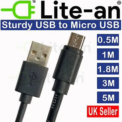 For Samsung Galaxy A10 Charger Cable Fast Charging Phone Wire Lead Micro USB • £3.98
