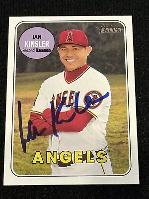 2018 Topps Heritage #285 Ian Kinsler Signed Autographed TOUGH Auto Angels Card! • $29.99