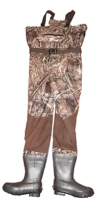 8 Fans Breathable Hunting Waders 1000G Insulated Liner RealTree Max-5 SIZE 13 • $169.99