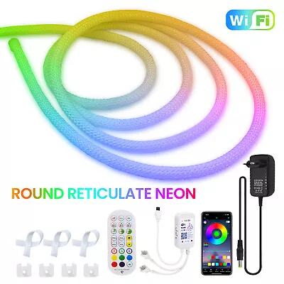 5V WS2812B RGB Neon LED Strip Flex Rope Light Waterproof IC Addressable WS2812 • £35.59