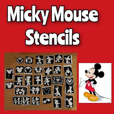 £0.99 • Buy Glitter Tattoo / Face Paint Stencils.  Micky 20+ Children Birthday Party
