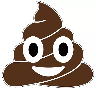 $2.34 • Buy Poop Emoji Color Die Cut Vinyl Decal Sticker - You Choose Size 2 -28 