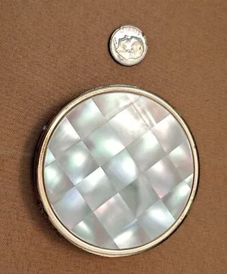 Vintage Mother Of Pearl Max Factor Crème Puff Gold Tone Gold Tone Compact • $9