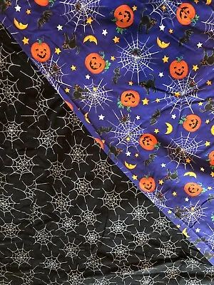 Halloween Duvet Spider Web Pumpkin Cat Moon Stars Jack O Lantern Goth • $59.99