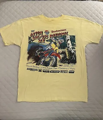 Vintage 80s AMA Motocross Axton VA Tshirt Dirt Shirts Skimmers Size Medium/Large • $35