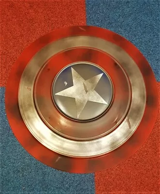 Battle Damaged Captain America Shield  Cosplay Prop Superhero Metal Shield Prop • £42.99