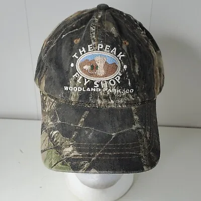 Embroidered The Peak Fly Shop Mossy Oak Break Up Camo Hat Adjustable Cap Fishing • $14.99