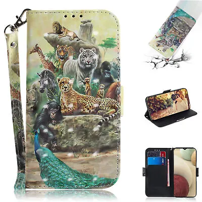 3D Zoo Animal Wallet Phone Case For IPhone LG Sony Samsung Infinix Tecno Google • £6.29