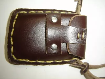 Leather Slide Necklace With Pouch Brown Medicine Pouch 3  X 2  • $15.99