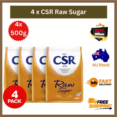 4 X CSR Raw Sugar 500g FREE SHIPPING AU • $7.75