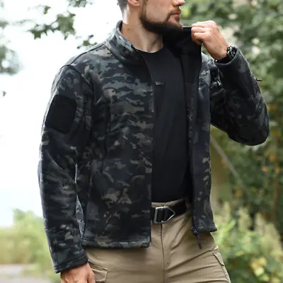 Men Winter Windbreaker Coat Fleece Camouflage Military Tactical Jacket Outwear • $64.07