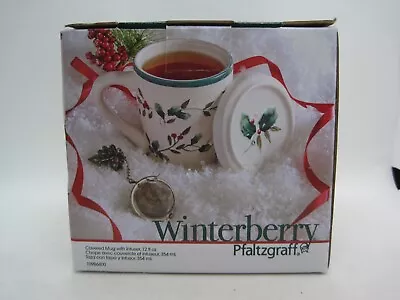 Pfaltzgraff Winterberry Covered Mug Stoneware 12 Oz With Infuser • $9.99