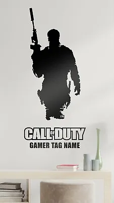 Call Of Duty And Soldier Wall Vinyl Art Matt Finish Sticker Personalised. • £12