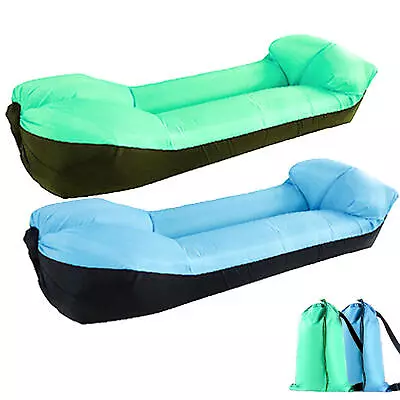 Air Beach Bed Sleeping Bag Chair Queen Size Beach Sofa Bed Inflatable Camping • $58.42