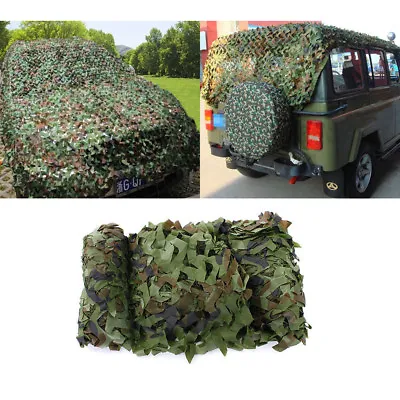 Camouflage Netting Woodland Camo Army Green Net Military Camping Hunting Shelter • $8.99