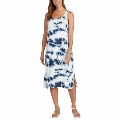 Matty M Women's Size XL Tank Dress Navy Tie Dye • $18.99
