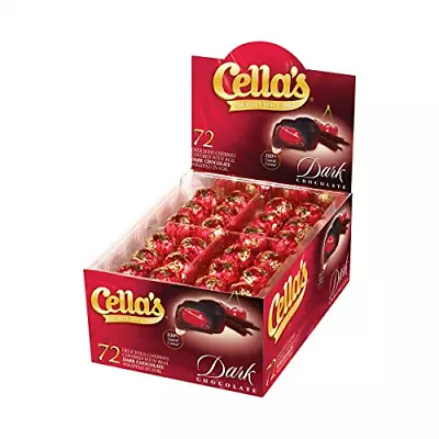 Cella's Dark Chocolate Covered Cherries 72-Count Box 011228721202 • $38.84