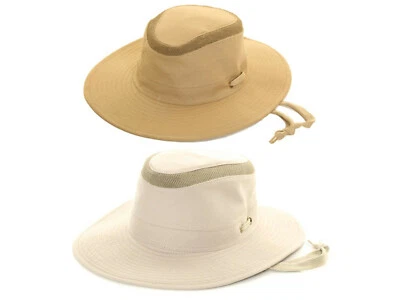 Mens Aussie Bush Hat Vented Outback Safari Lightweight Wide Brim Summer Sun Cap • £12.99