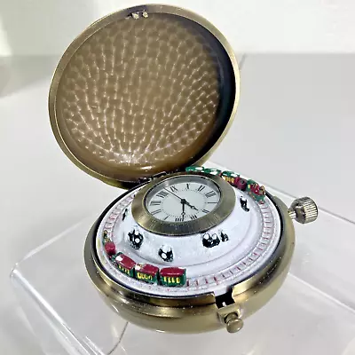 Mr. Christmas Animated Train Pocket Watch Clock  Its Christmas Time Train  Rare! • $66.45