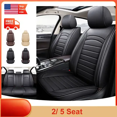 Car Seat Cover Set Pu Leather 2/5x Front Rear For Mitsubishi Outlander 2007-2024 • $89.99